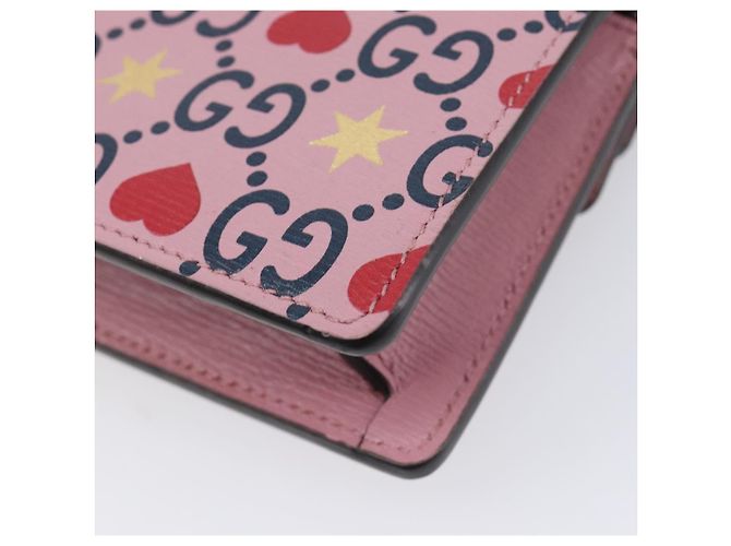 Borsa a tracolla con catena GUCCI Dionysus Pelle Rosa Argento 476432 Auth 207694SAM - vista 17