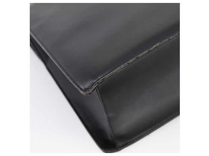 Burberrys Tote Bag Leder Schwarz Silber Auth bs37491 - Ansicht 10