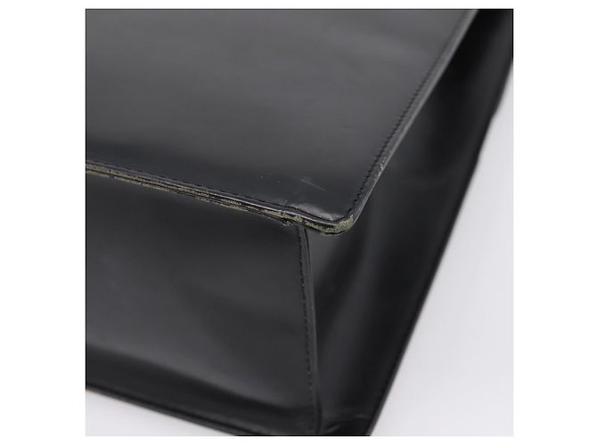 Burberrys Tote Bag Leder Schwarz Silber Auth bs37491 - Ansicht 16