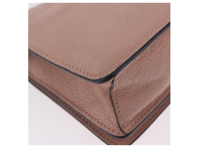 Bolsa de Ombro com Corrente Miu Miu em Couro Rosa Dourado Auth 202534A - vista 17