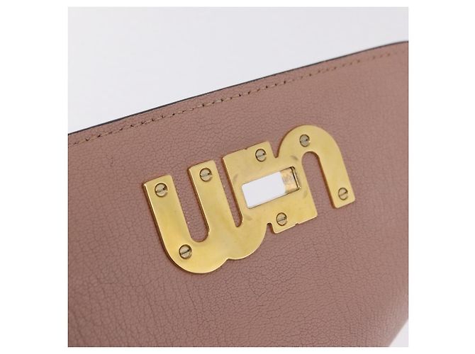 Bolsa de Ombro com Corrente Miu Miu em Couro Rosa Dourado Auth 202534A - vista 23