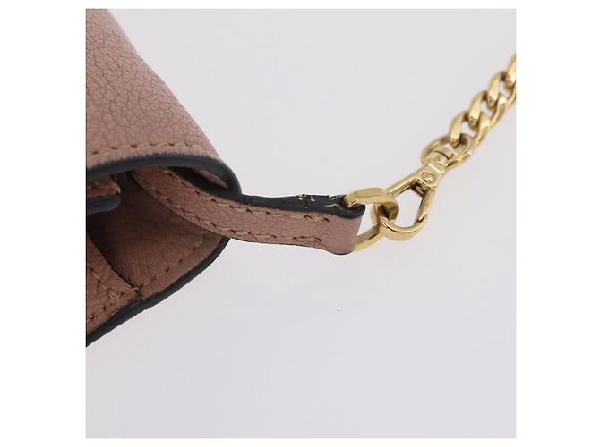Bolsa de Ombro com Corrente Miu Miu em Couro Rosa Dourado Auth 202534A - vista 4