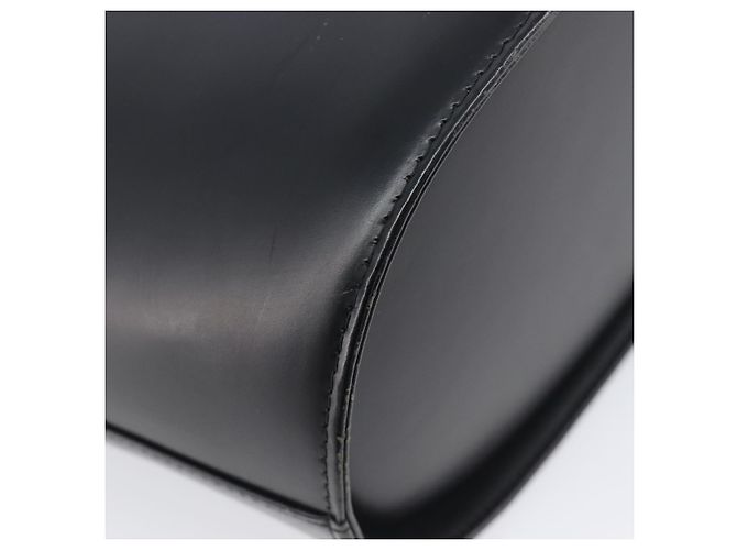 Sac à bandoulière BURBERRY en cuir noir argent Auth 206789A Argenté - vue 11