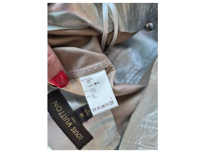 Louis Vuitton silberner Leder-Minirock - Ansicht 10