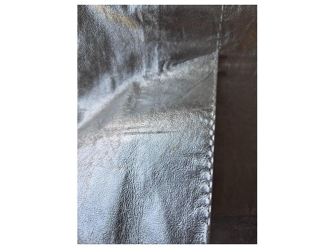 Louis Vuitton silberner Leder-Minirock - Ansicht 2