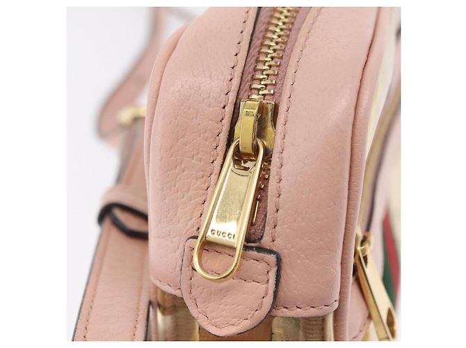 Bolsa de Ombro GUCCI Web Sherry Line em Vinil Transparente e Dourado 517350 Auth 206888 - vista 10