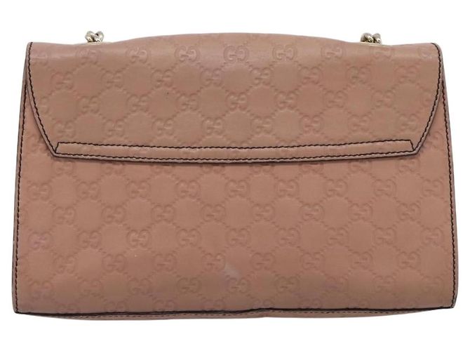 GUCCI GuccissimaGG Horsebit Emily Chain Shoulder Bag Leather 295402 Auth LN030V Rosa - vista 2