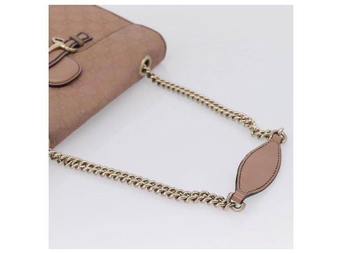 GUCCI GuccissimaGG Horsebit Emily Chain Shoulder Bag Leather 295402 Auth LN030V Rosa - vista 7
