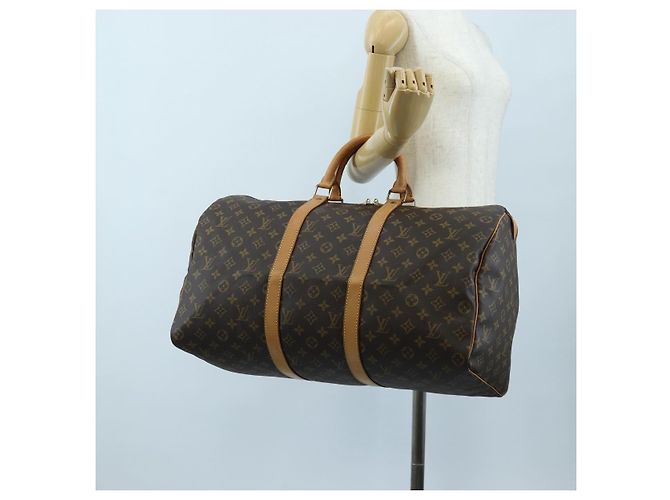 LOUIS VUITTON Monogram Keepall 50 Boston Bag M41426 LV Auth 205869A Monograma - vista 22