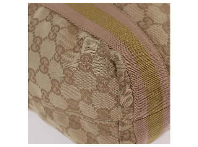 Borsa Tote GUCCI GG Canvas Sherry Line Beige 189669 Auth 206454 - vista 10