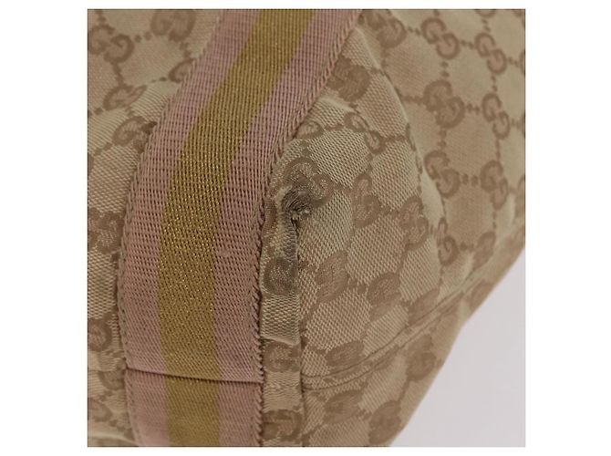 Borsa Tote GUCCI GG Canvas Sherry Line Beige 189669 Auth 206454 - vista 16