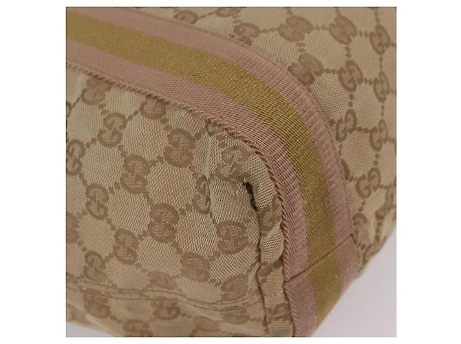 Borsa Tote GUCCI GG Canvas Sherry Line Beige 189669 Auth 206454 - vista 17