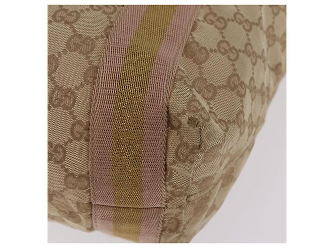 Borsa Tote GUCCI GG Canvas Sherry Line Beige 189669 Auth 206454 - vista 18