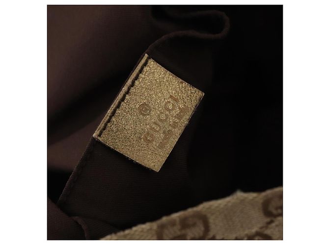 Borsa Tote GUCCI GG Canvas Sherry Line Beige 189669 Auth 206454 - vista 20