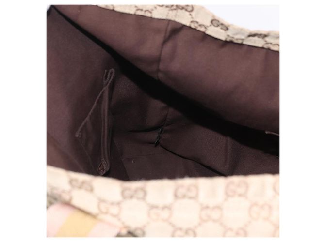 Borsa Tote GUCCI GG Canvas Sherry Line Beige 189669 Auth 206454 - vista 22