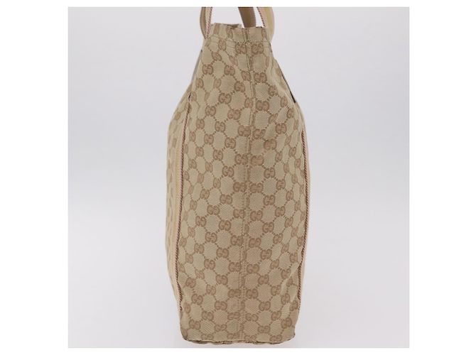 Borsa Tote GUCCI GG Canvas Sherry Line Beige 189669 Auth 206454 - vista 4
