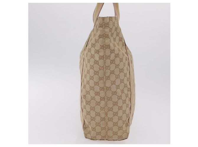 Borsa Tote GUCCI GG Canvas Sherry Line Beige 189669 Auth 206454 - vista 5