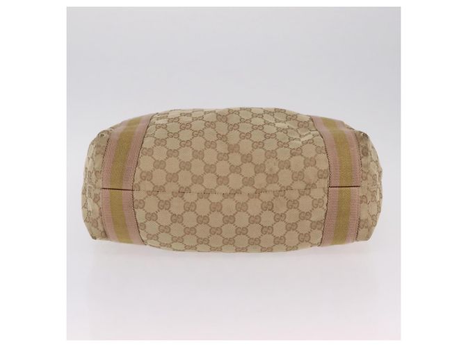 Borsa Tote GUCCI GG Canvas Sherry Line Beige 189669 Auth 206454 - vista 6