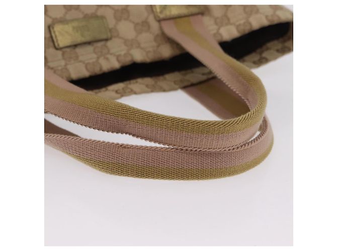 Borsa Tote GUCCI GG Canvas Sherry Line Beige 189669 Auth 206454 - vista 7