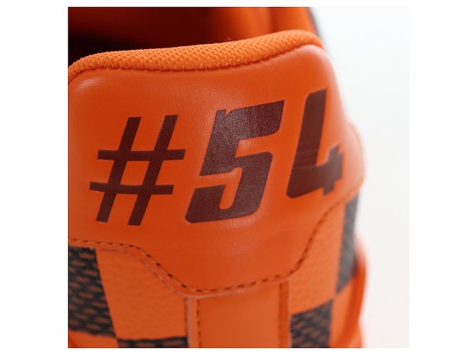 Scarpe LOUIS VUITTON Damier Pop LV Trainer 24 Orange 1ACN5S LV Auth BA15776M Arancione Damier ebene - vista 11