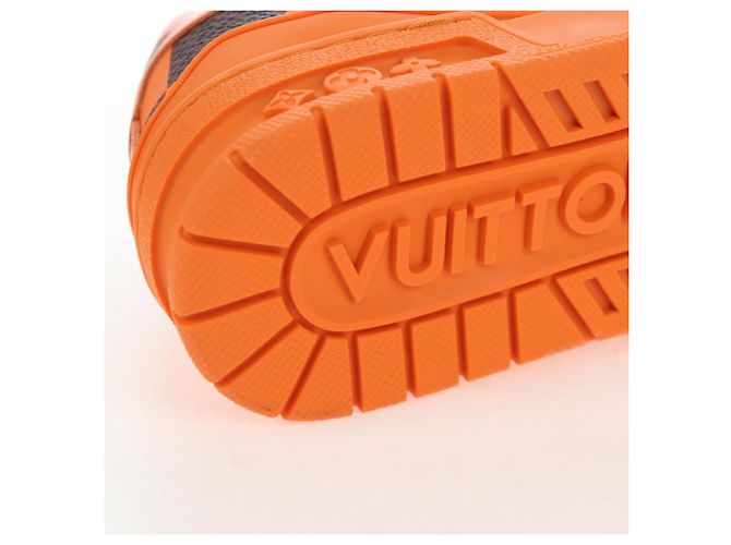 Scarpe LOUIS VUITTON Damier Pop LV Trainer 24 Orange 1ACN5S LV Auth BA15776M Arancione Damier ebene - vista 15