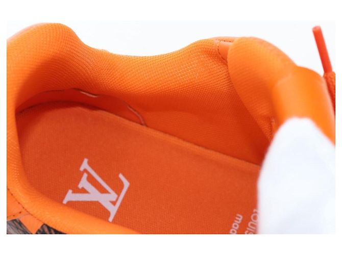 Scarpe LOUIS VUITTON Damier Pop LV Trainer 24 Orange 1ACN5S LV Auth BA15776M Arancione Damier ebene - vista 21