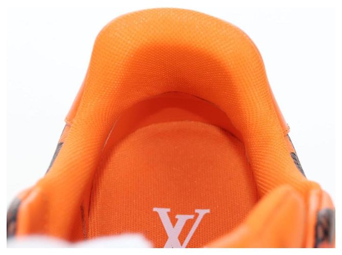 Scarpe LOUIS VUITTON Damier Pop LV Trainer 24 Orange 1ACN5S LV Auth BA15776M Arancione Damier ebene - vista 22