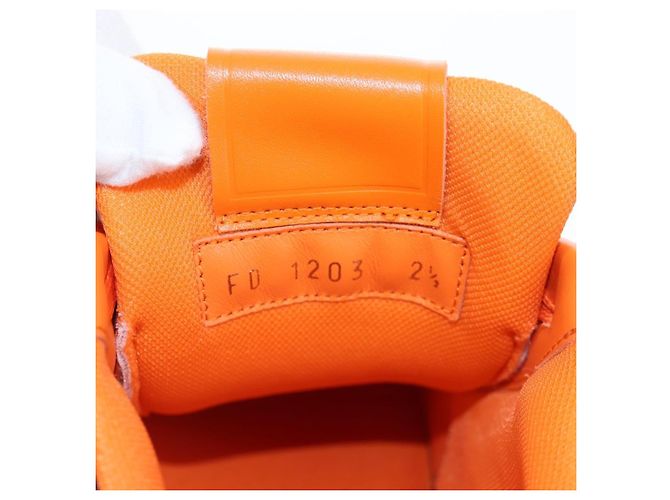 Scarpe LOUIS VUITTON Damier Pop LV Trainer 24 Orange 1ACN5S LV Auth BA15776M Arancione Damier ebene - vista 23