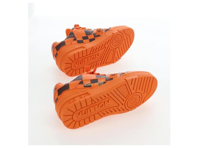 Scarpe LOUIS VUITTON Damier Pop LV Trainer 24 Orange 1ACN5S LV Auth BA15776M Arancione Damier ebene - vista 6