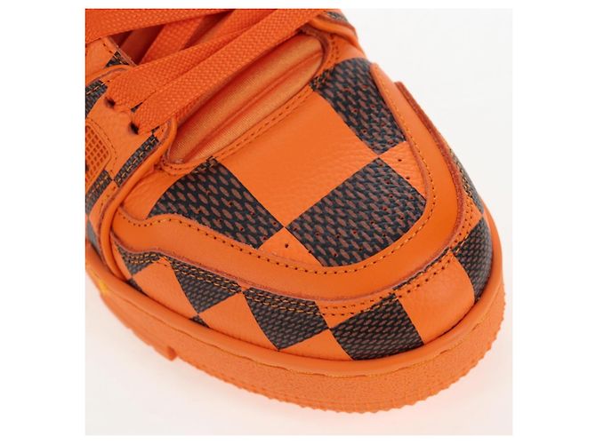 Scarpe LOUIS VUITTON Damier Pop LV Trainer 24 Orange 1ACN5S LV Auth BA15776M Arancione Damier ebene - vista 7