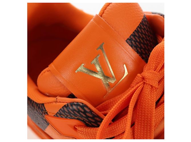 Scarpe LOUIS VUITTON Damier Pop LV Trainer 24 Orange 1ACN5S LV Auth BA15776M Arancione Damier ebene - vista 9