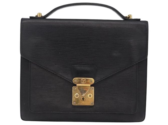 LOUIS VUITTON Epi Monceau 28 Hand Bag Black M52122 LV Auth bs37487 Noir - vue 13