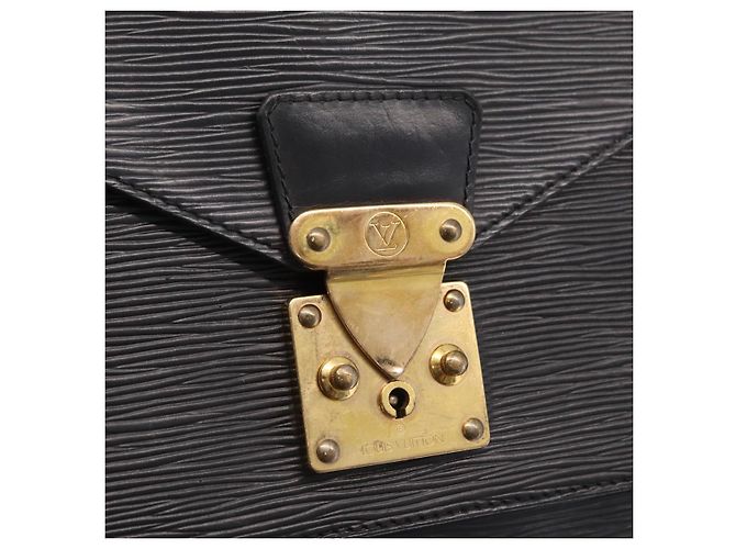 LOUIS VUITTON Epi Monceau 28 Hand Bag Black M52122 LV Auth bs37487 Noir - vue 24