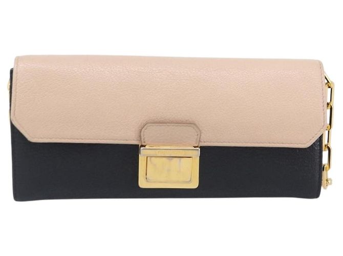Miu Miu Schulterbörse mit Kette Leder Gold Rosa Auth BA16081A Pink Golden - Ansicht 13