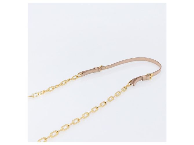 Miu Miu Schulterbörse mit Kette Leder Gold Rosa Auth BA16081A Pink Golden - Ansicht 14