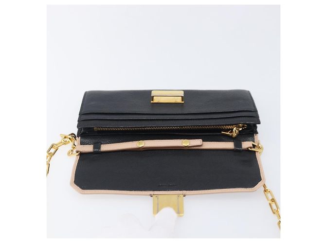 Miu Miu Schulterbörse mit Kette Leder Gold Rosa Auth BA16081A Pink Golden - Ansicht 20