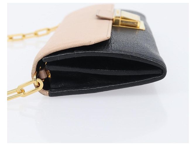 Miu Miu Schulterbörse mit Kette Leder Gold Rosa Auth BA16081A Pink Golden - Ansicht 4