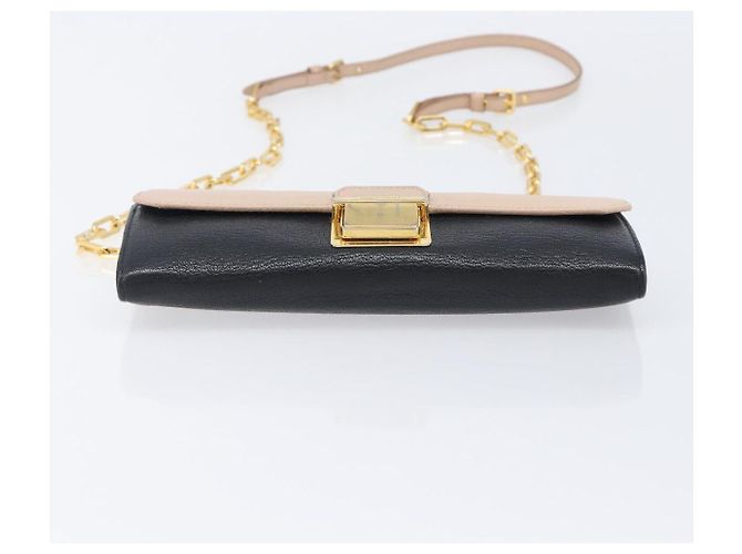 Miu Miu Schulterbörse mit Kette Leder Gold Rosa Auth BA16081A Pink Golden - Ansicht 5