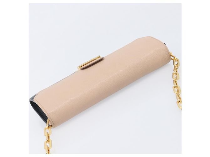 Miu Miu Schulterbörse mit Kette Leder Gold Rosa Auth BA16081A Pink Golden - Ansicht 6