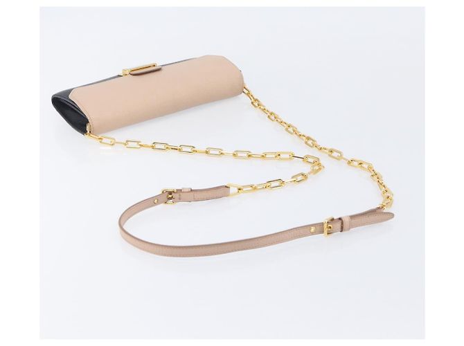 Miu Miu Schulterbörse mit Kette Leder Gold Rosa Auth BA16081A Pink Golden - Ansicht 7