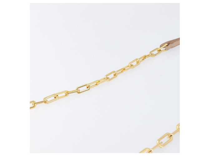 Miu Miu Schulterbörse mit Kette Leder Gold Rosa Auth BA16081A Pink Golden - Ansicht 9
