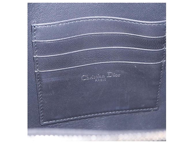 Christian Dior Schultertasche mit Kette Leder Silver Auth ka6506 Silber - Ansicht 19