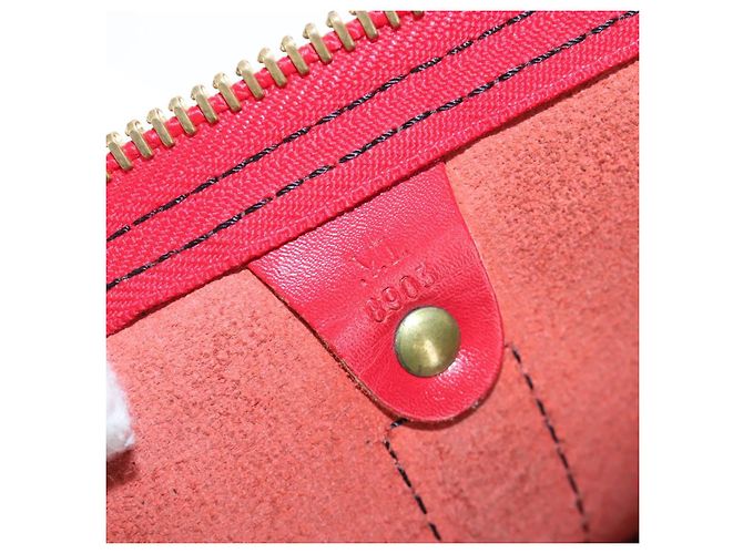 LOUIS VUITTON Epi Keepall 50 Boston Bag Red M42967 LV Auth ep16212A Rosso - vista 12