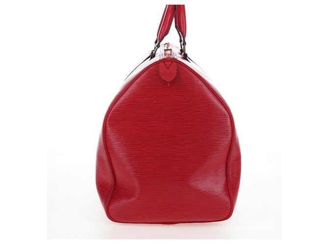 LOUIS VUITTON Epi Keepall 50 Boston Bag Red M42967 LV Auth ep16212A Rosso - vista 7