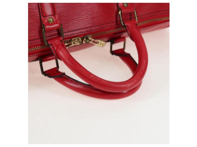 LOUIS VUITTON Epi Keepall 50 Boston Bag Red M42967 LV Auth ep16212A Rosso - vista 9