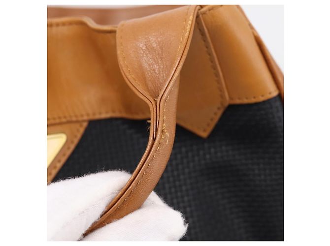 Autre Marque Saint Laurent Tote Bag PVC Canvas Black Gold Auth 205428 Schwarz Golden - Ansicht 10