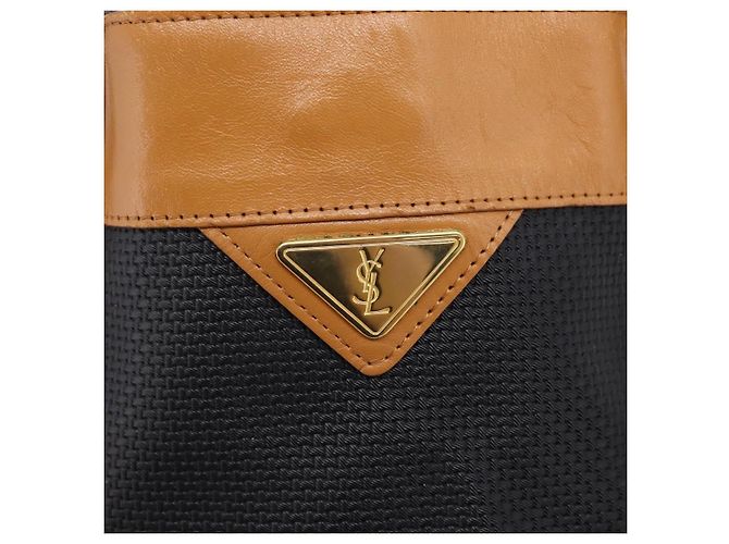 Autre Marque Saint Laurent Tote Bag PVC Canvas Black Gold Auth 205428 Schwarz Golden - Ansicht 18