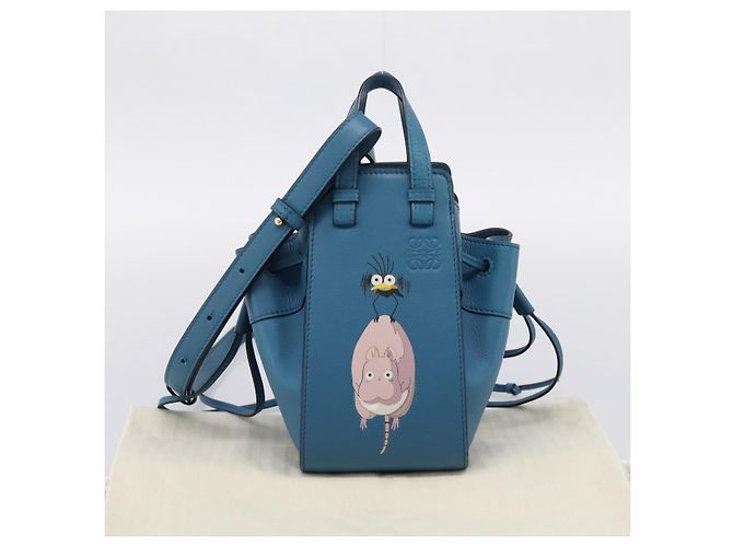 LOEWE Ghibli Spirited Away Boh Mouse Yu-Bird Hammock Drawstring Auth 167636SAM Blau - Ansicht 12