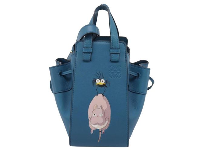 LOEWE Ghibli Spirited Away Boh Mouse Yu-Bird Hammock Drawstring Auth 167636SAM Blau - Ansicht 13