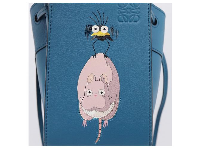 LOEWE Ghibli Spirited Away Boh Mouse Yu-Bird Hammock Drawstring Auth 167636SAM Blau - Ansicht 22